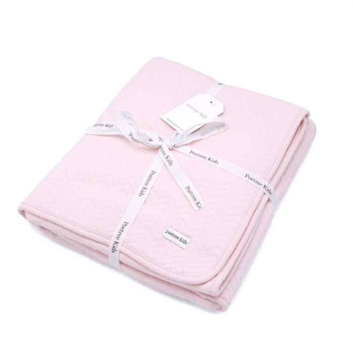 Poetree - Chevron Light Pink - Wiegdeken 80x100cm