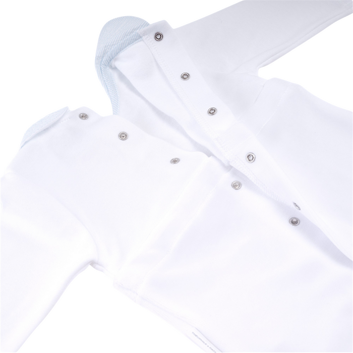 Théophile et Patachou - Kruippakje Velours Salopette - Lichtblauw