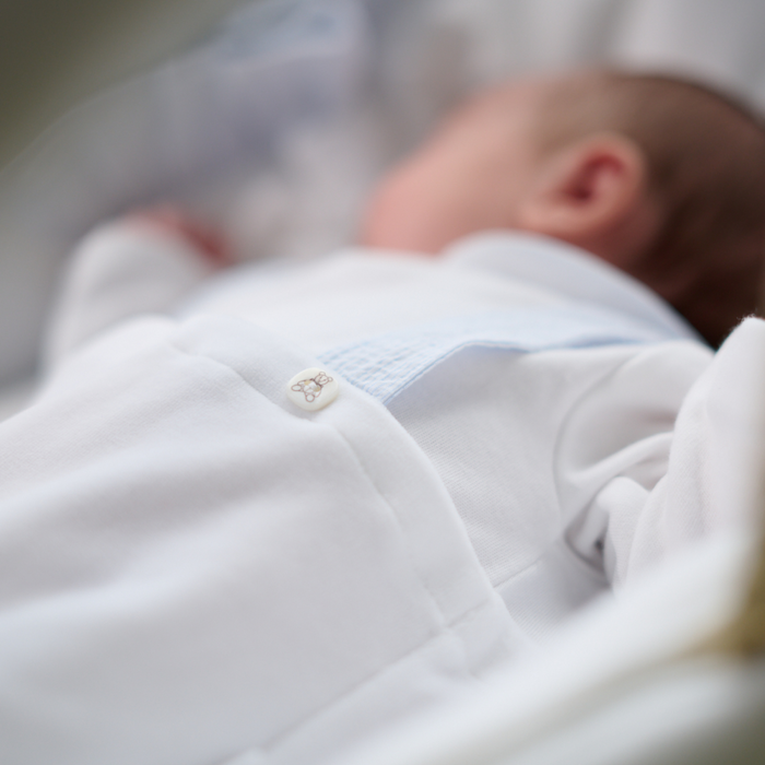 Théophile et Patachou - Kruippakje Velours Salopette - Lichtblauw