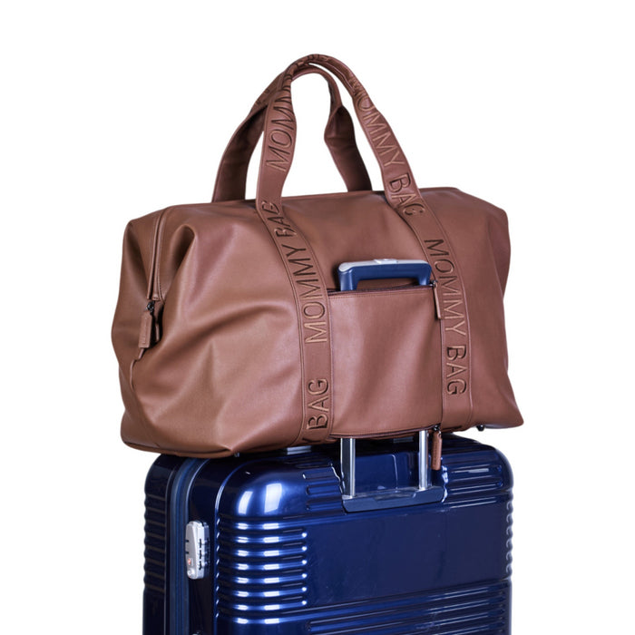 Childhome - Mommy Bag ® Verzorgingstas - SIMILI LEER DONKERBRUIN