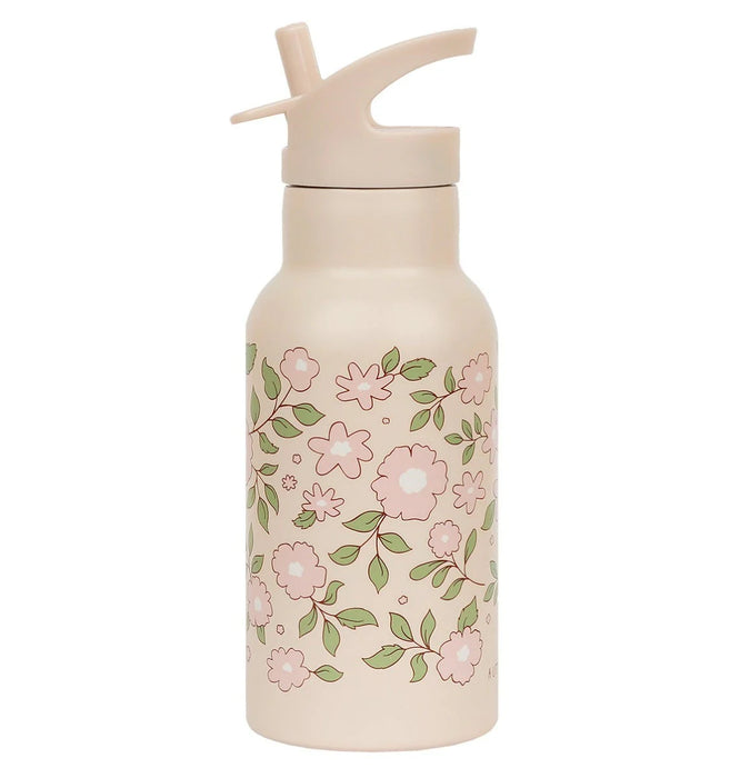 A little lovely Company - RVS drinkfles: Bloesems - roze