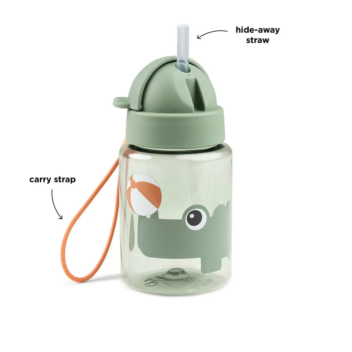 Done by Deer - Straw bottle Playground Green (280 ml)