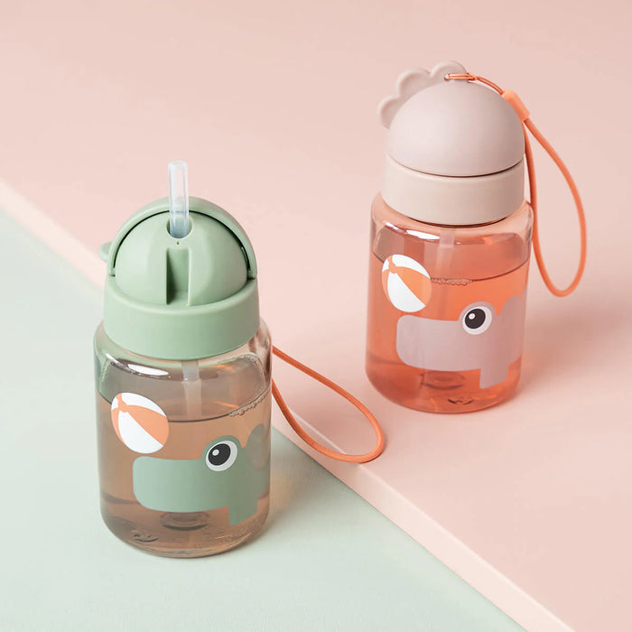 Done by Deer - Straw bottle Playground Green (280 ml)