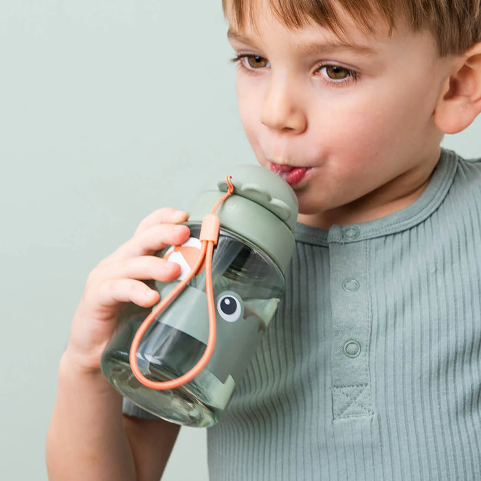 Done by Deer - Straw bottle Playground Green (280 ml)