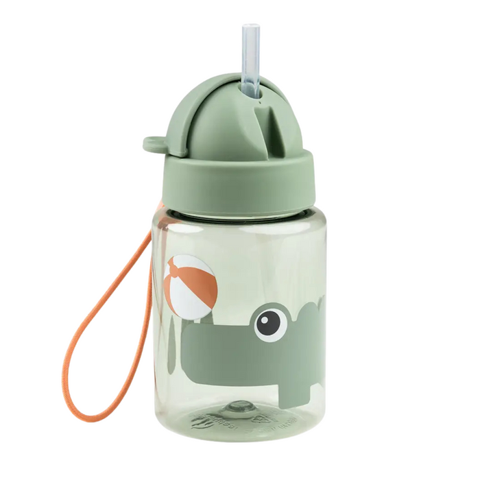 Done by Deer - Straw bottle Playground Green (280 ml)