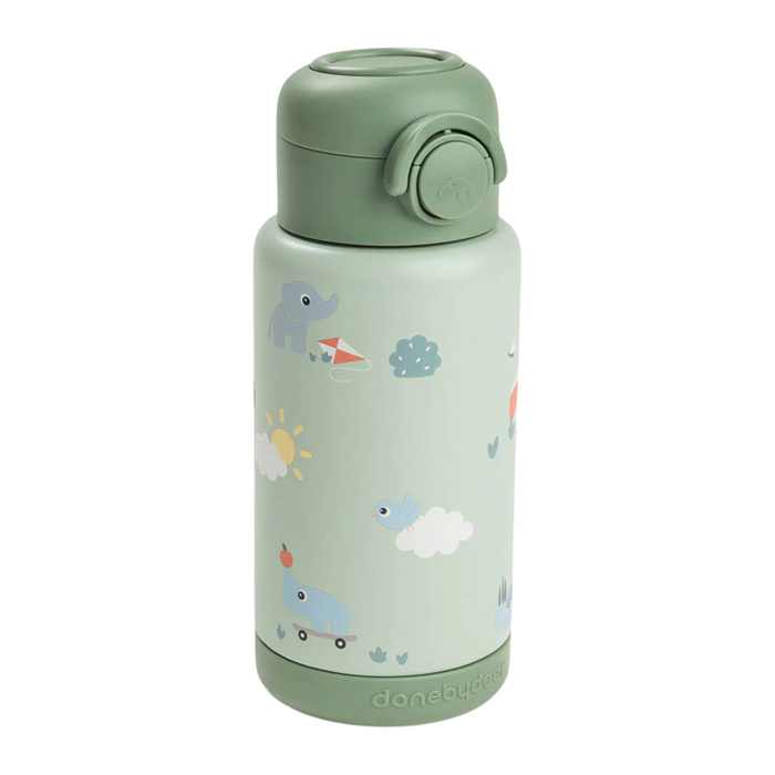 Done by Deer - Insulated straw bottle Playground Green (340 ml)