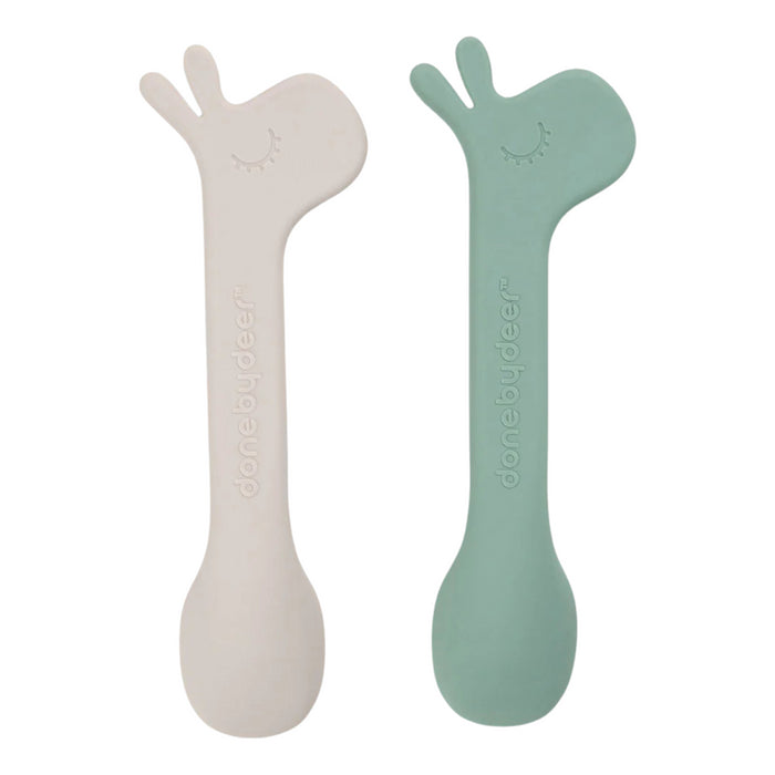 Done by Deer - Silicone spoon 2-pack - Lalee Green