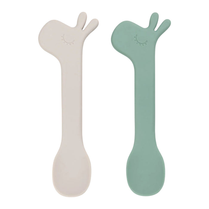 Done by Deer - Silicone spoon 2-pack - Lalee Green