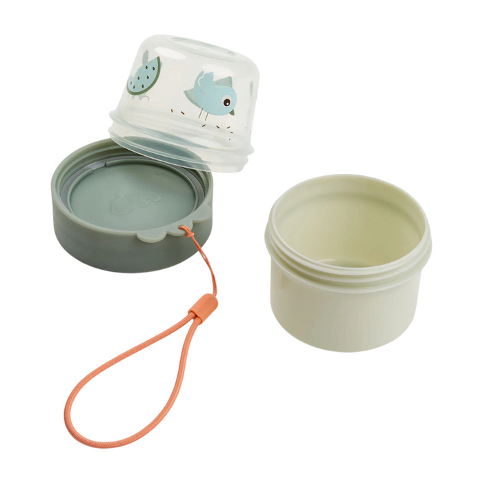 Done By Deer - To go 2-way snack container S Birdee Green