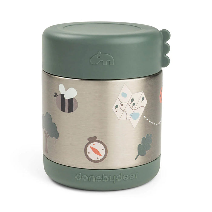 Done by Deer - Insulated food jar Tiny trails (300 ml) - Green