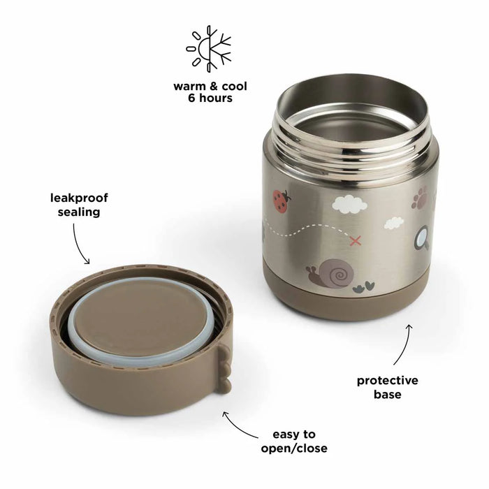 Done by Deer - Insulated food jar Tiny trails (300 ml) - Sand