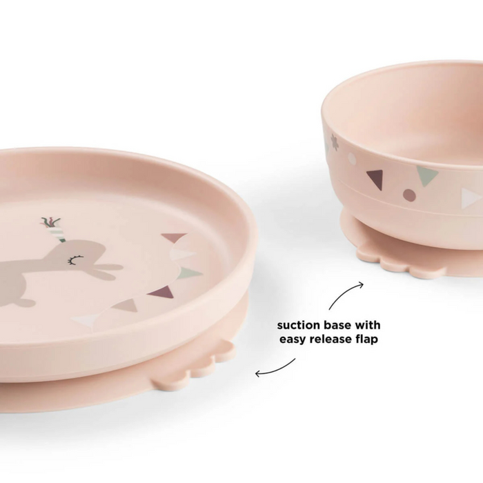 Done by Deer - Foodie dinner set w/suction Celebration Powder