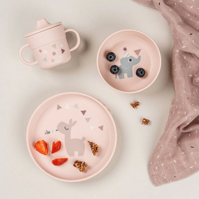 Done by Deer - Foodie dinner set w/suction Celebration Powder