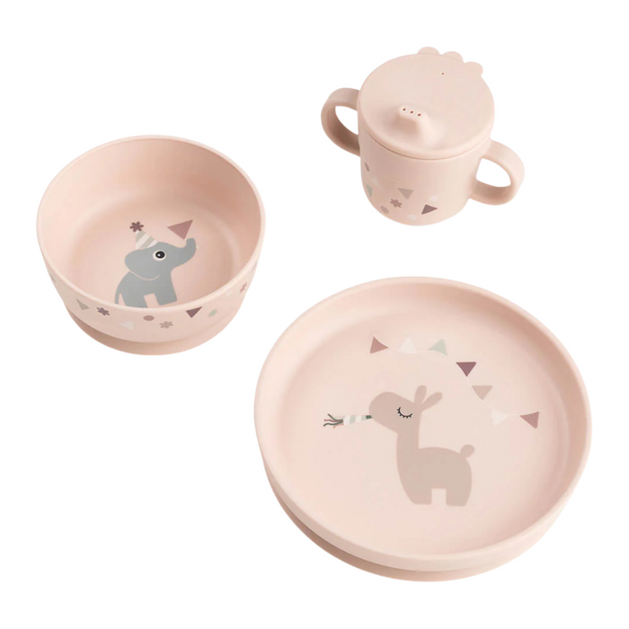 Done by Deer - Foodie dinner set w/suction Celebration Powder