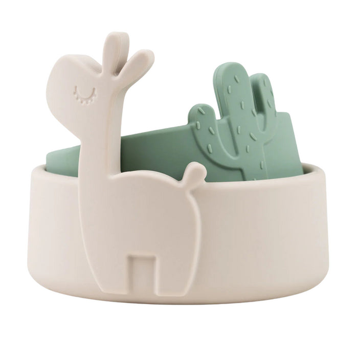 Done by Deer - Silicone bowl set 2 pcs Lalee Sand/Green