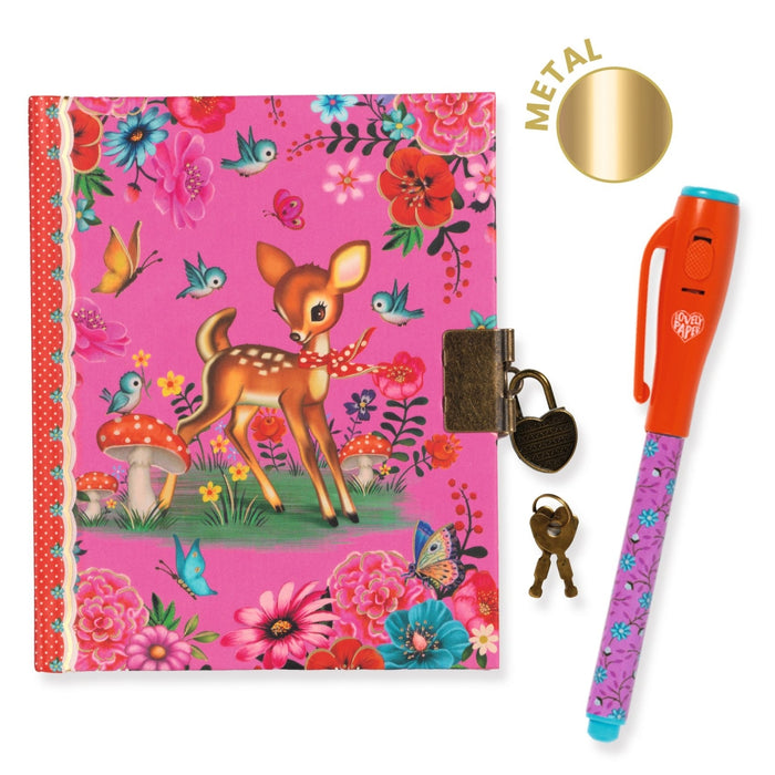 Djeco - SMALL SECRET NOTEBOOK - MAGIC PEN - Fiona little secret notebook - magic pen