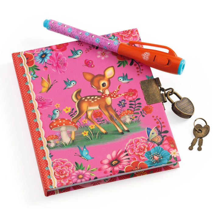 Djeco - SMALL SECRET NOTEBOOK - MAGIC PEN - Fiona little secret notebook - magic pen