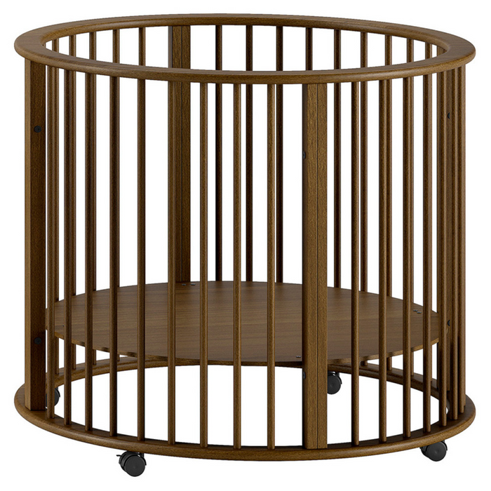 Dino babypark rond (Ø 90 cm) - Walnoot