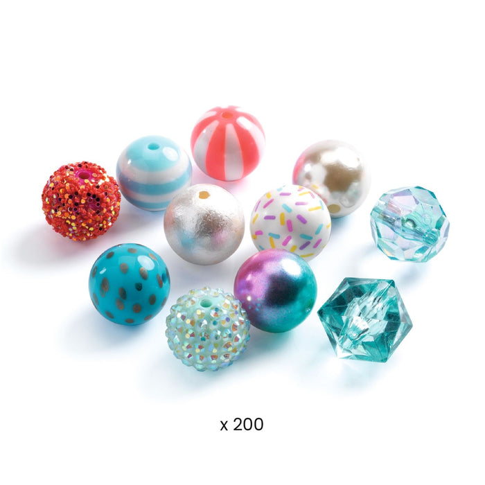 Djeco - Kralen - Bubble beads, Silver