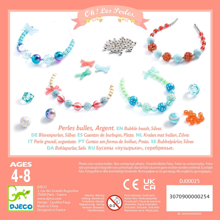Djeco - Kralen - Bubble beads, Silver