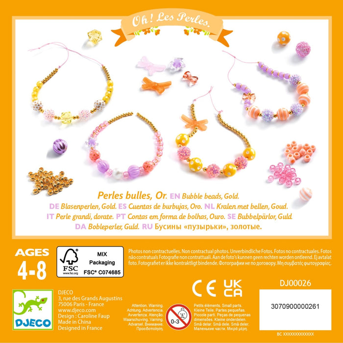 Djeco - Kralen - Bubble beads, Gold