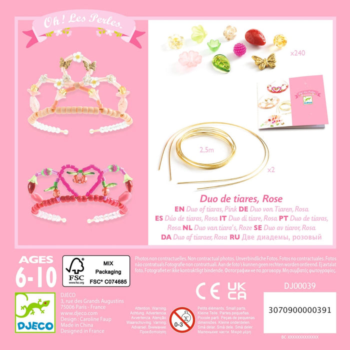 Djeco - DIADEMEN - Duo van diademen, Pink