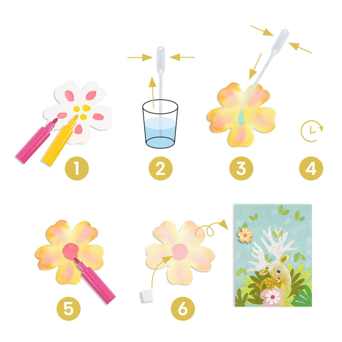 Djeco - KLEURPLEZIER VOOR KLEINTJES – Dots en Pompoms – In het gras – FSC MIX