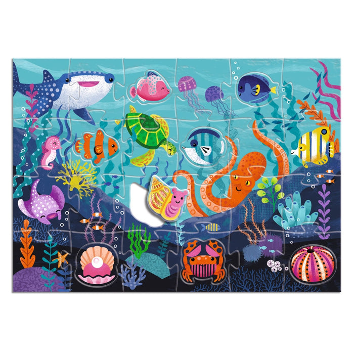 Djeco - REUZEPUZZEL - onder de zee 24 + 8 stuks - FSC MIX
