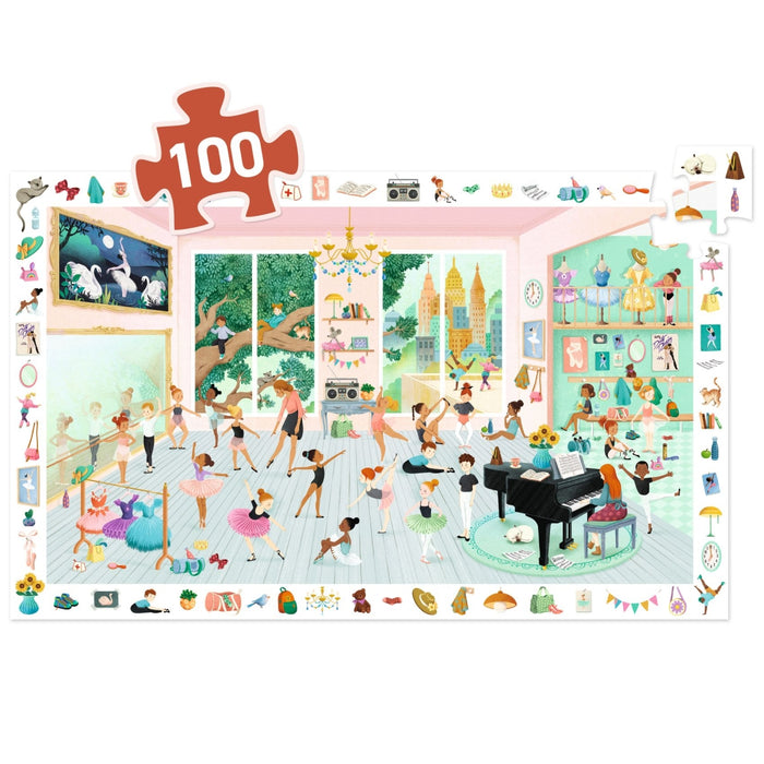 Djeco - ZOEKPUZZEL - De dansschool - 100 stuks - FSC MIX