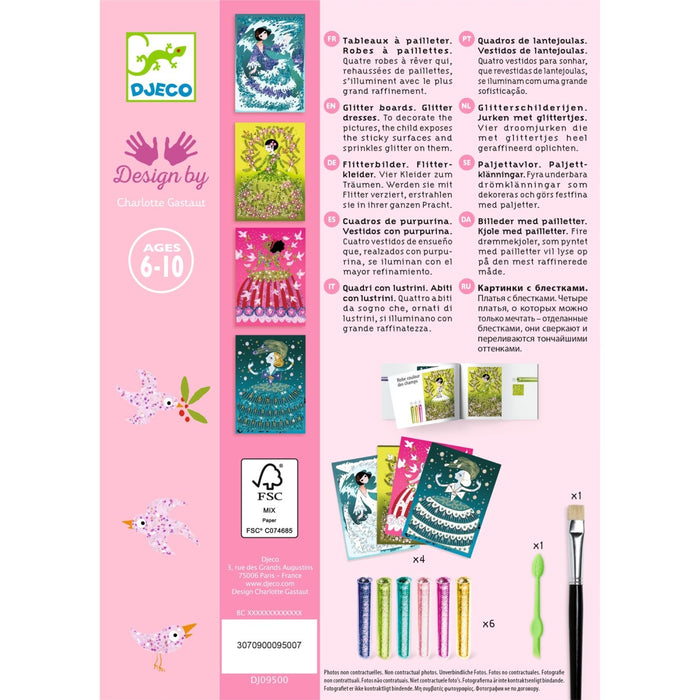 Djeco - Glitter Board - Glitterjurken maken