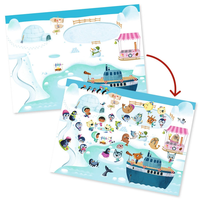 Djeco - Transferstickers Savanne, woestijn en noordpool