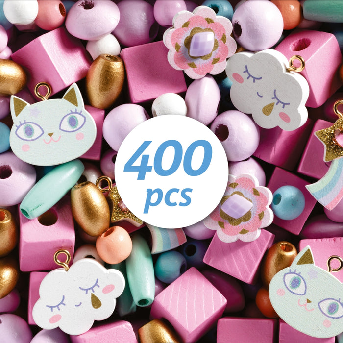 Djeco - Kralen - Houten kralen Regenboog