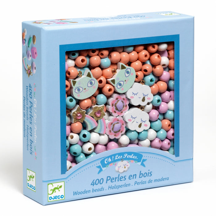 Djeco - Kralen - Houten kralen Regenboog