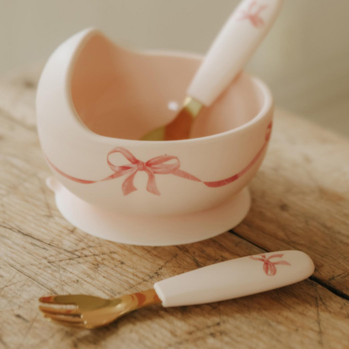 Elodie - Silicone kom set - Rosy bow