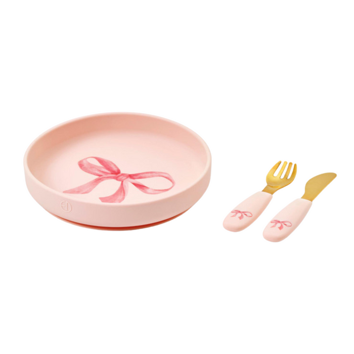 Elodie - Silicone plate Set - Set Rosy Bow