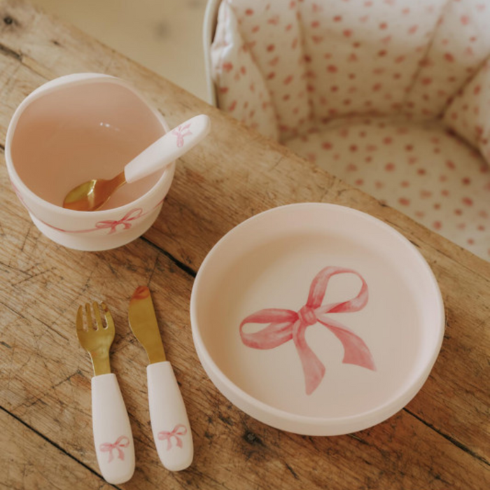 Elodie - Silicone plate Set - Set Rosy Bow