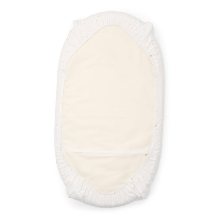 Poetree - Etoile Sand - Poplin Hoeslaken voor wieg 35x75x5cm