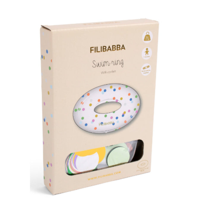 Filibabba - Swim ring Alfie - Rainbow Confetti