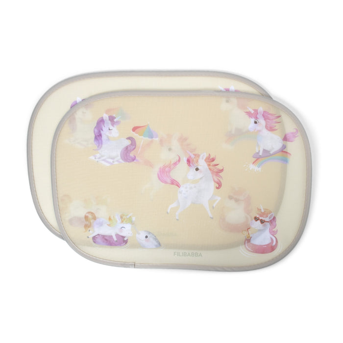 Filibabba - Zonneschermen voor in de auto (2-pack) – Unicorn
