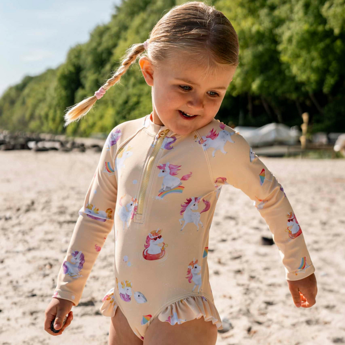 Filibabba - Vilje – UV-werend badpak met lange mouwen Unicorn