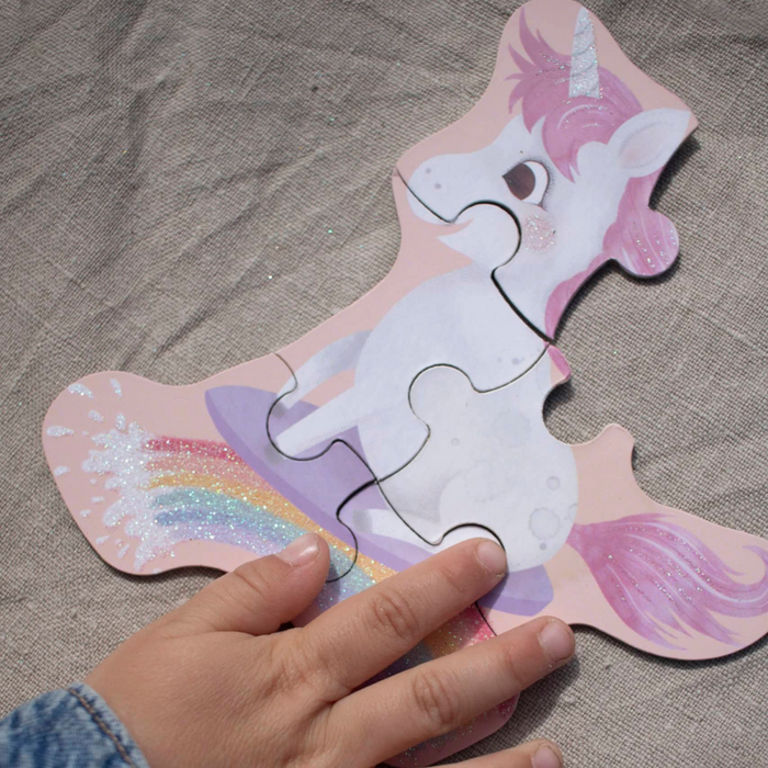 Filibabba - Set van 7 puzzels - Unicorn