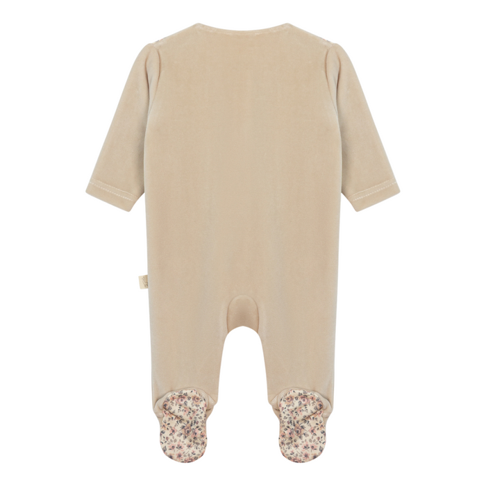 Baby Gi - Taupe fairy footie with front buttons