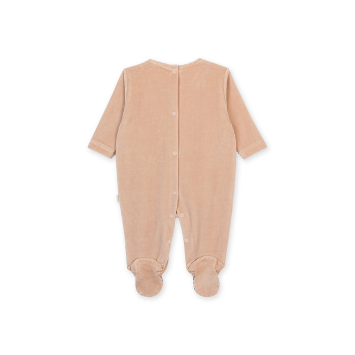 Baby Gi - Babypakje fairy velours with flowers - Pastel Pink