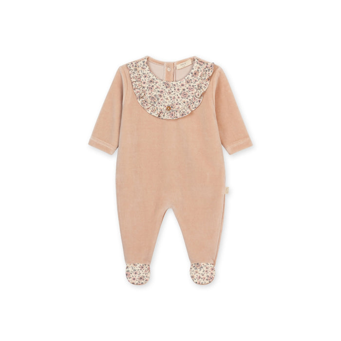 Baby Gi - Babypakje fairy velours with flowers - Pastel Pink