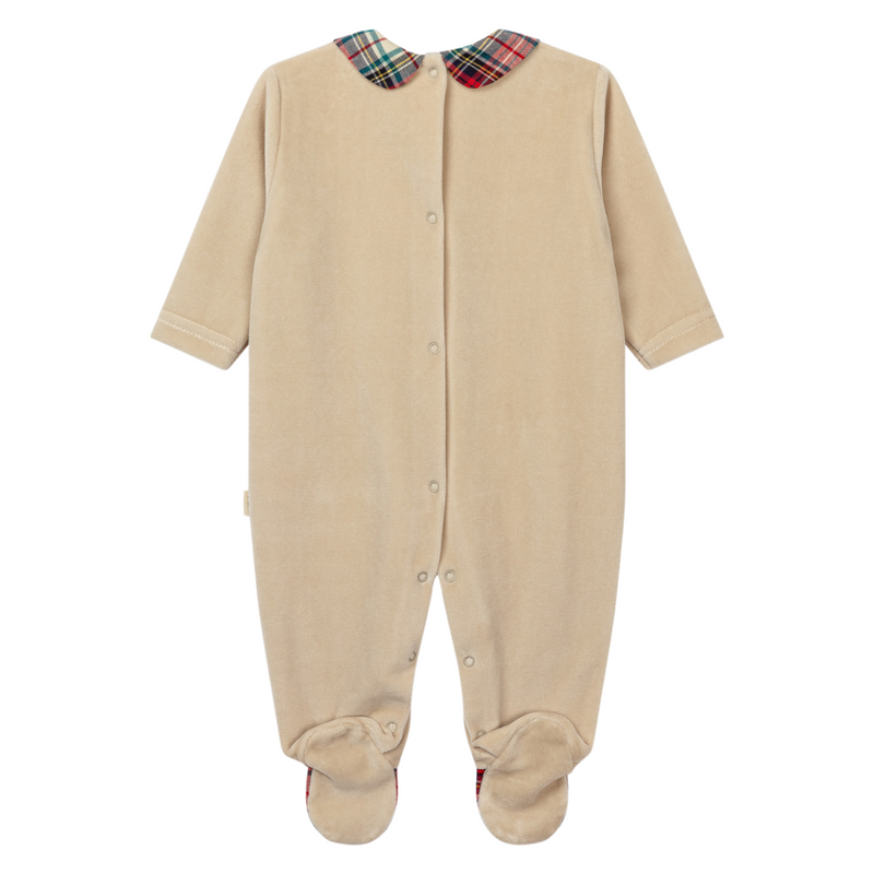 Baby Gi - Babypakje velours Gingerbread - Taupe