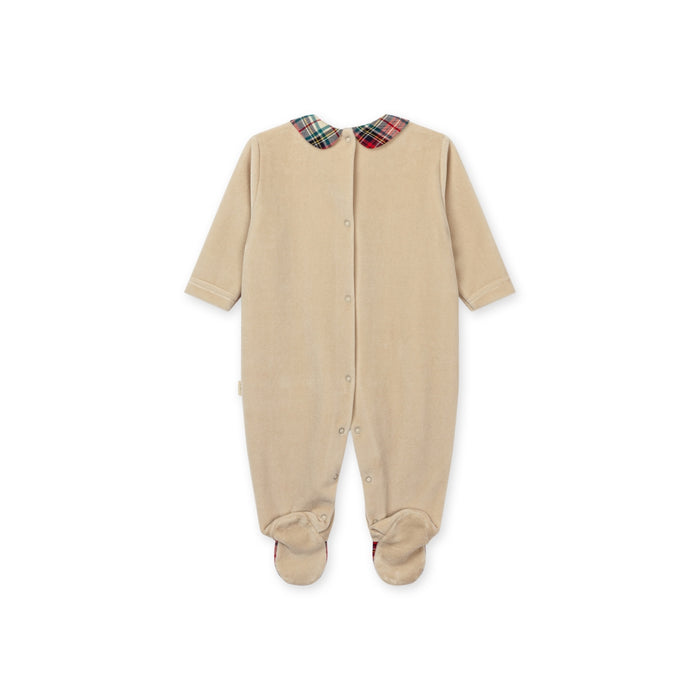 Baby Gi - Babypakje velours Gingerbread - Taupe