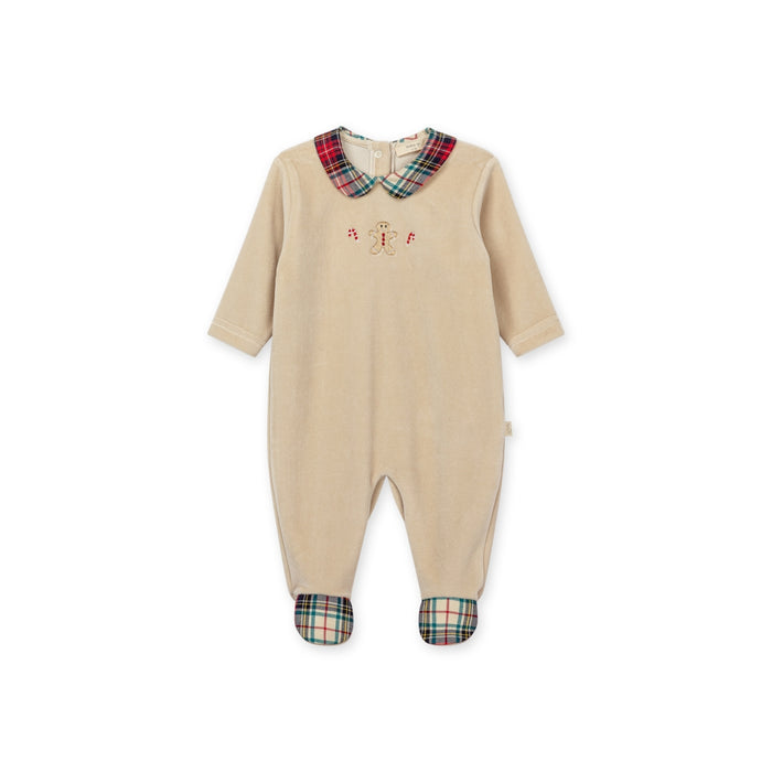 Baby Gi - Babypakje velours Gingerbread - Taupe