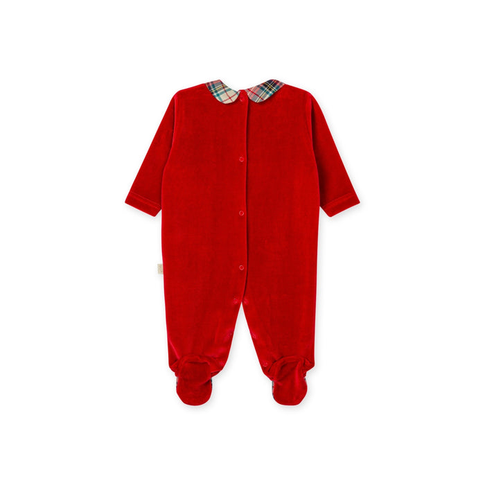 Baby Gi - Babypakje velours Gingerbread - Red