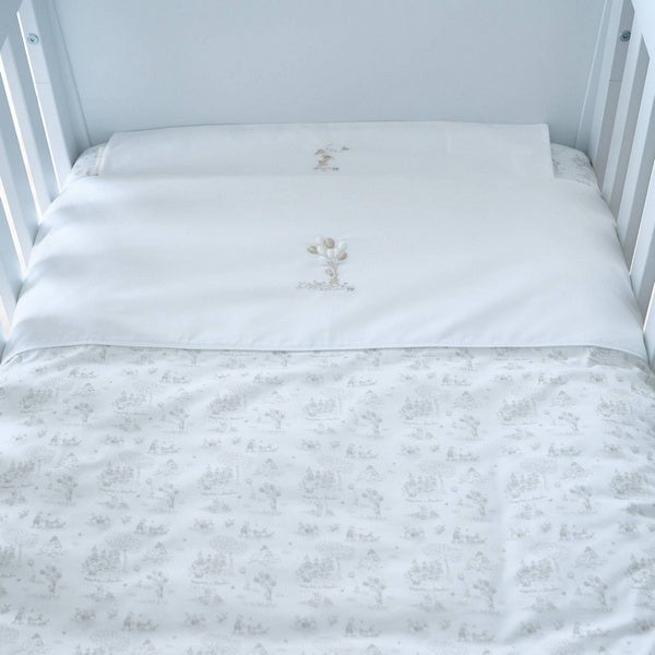 Theopile & Patachou  - Natural Garden Party - Gedrukt donsovertrek bed 100x135cm  + sloop