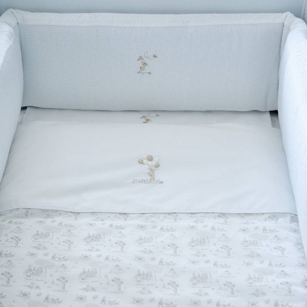 Theopile & Patachou  - Natural Garden Party - Gedrukt donsovertrek bed 100x135cm  + sloop